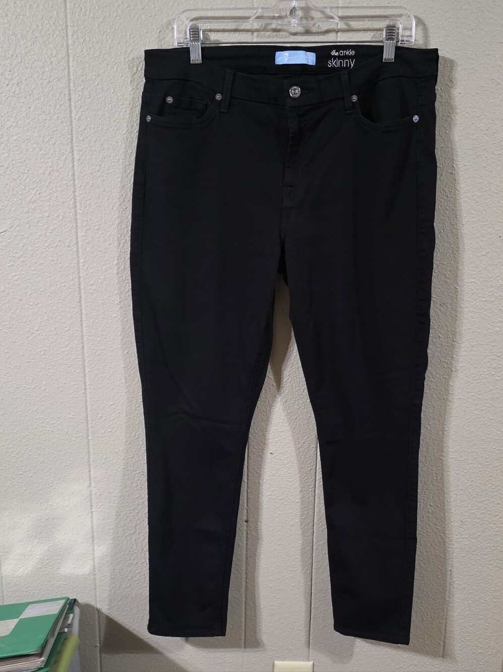 Nwot Women's 7 For All Mankind Pants Sz 32 Black